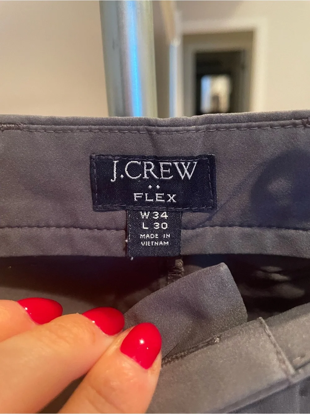 J. Crew Men's Dark Navy Straight-Leg ‘Tech Pants’